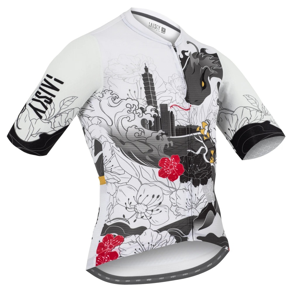 BAISK百士奇 男款空力極短車衣 靈蛇 白-細節圖3