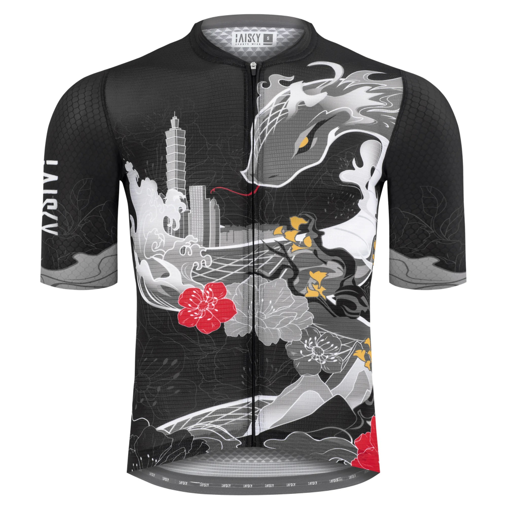 BAISK百士奇 男款空力極短車衣 靈蛇 黑-細節圖2