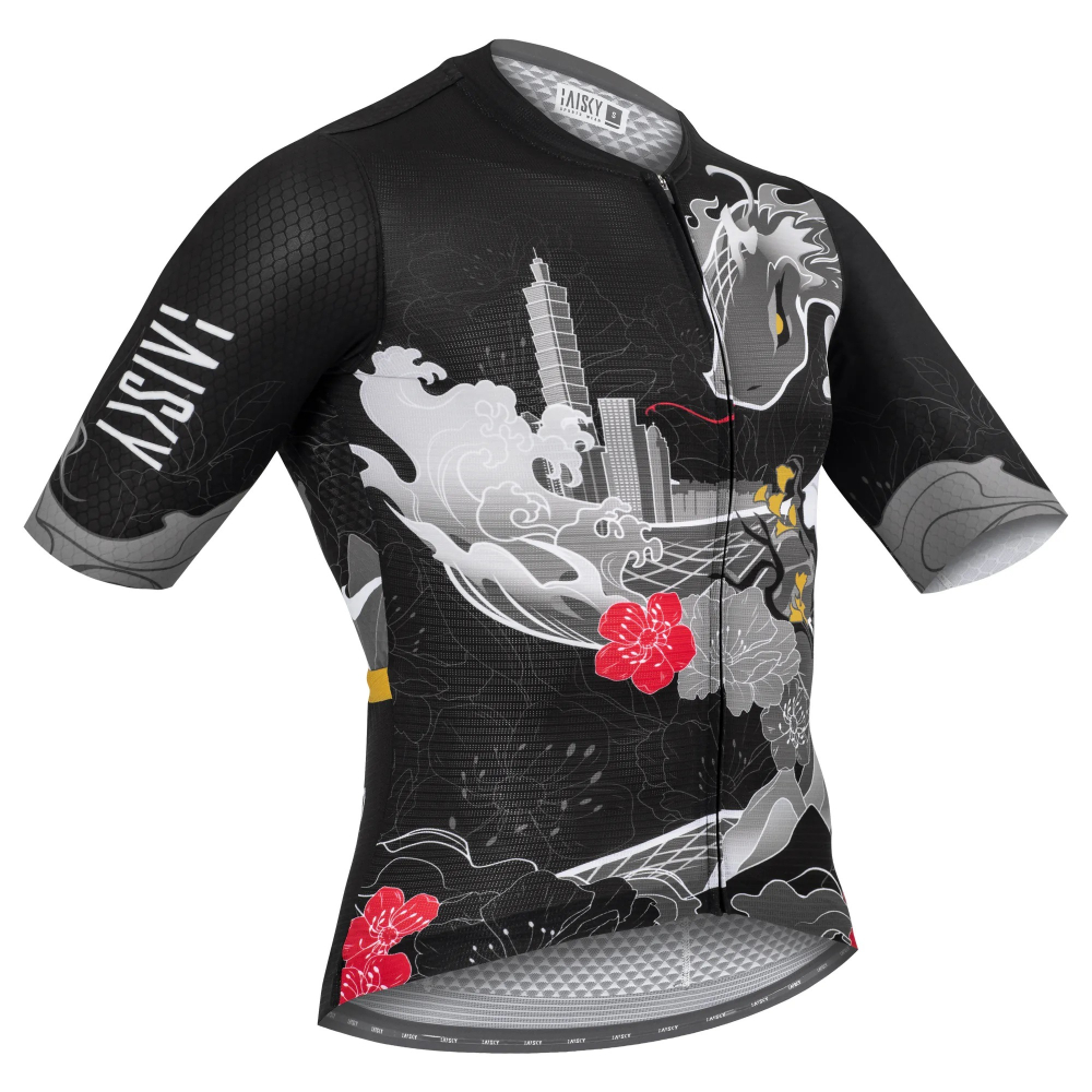 BAISK百士奇 男款空力極短車衣 靈蛇 黑-細節圖3