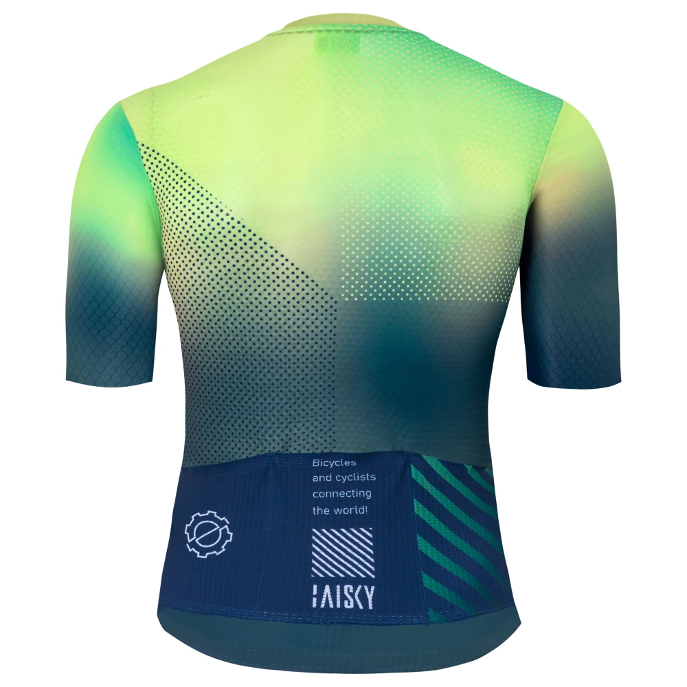 BAISKY百士奇 男款空力短車衣 追光 藍綠-細節圖3