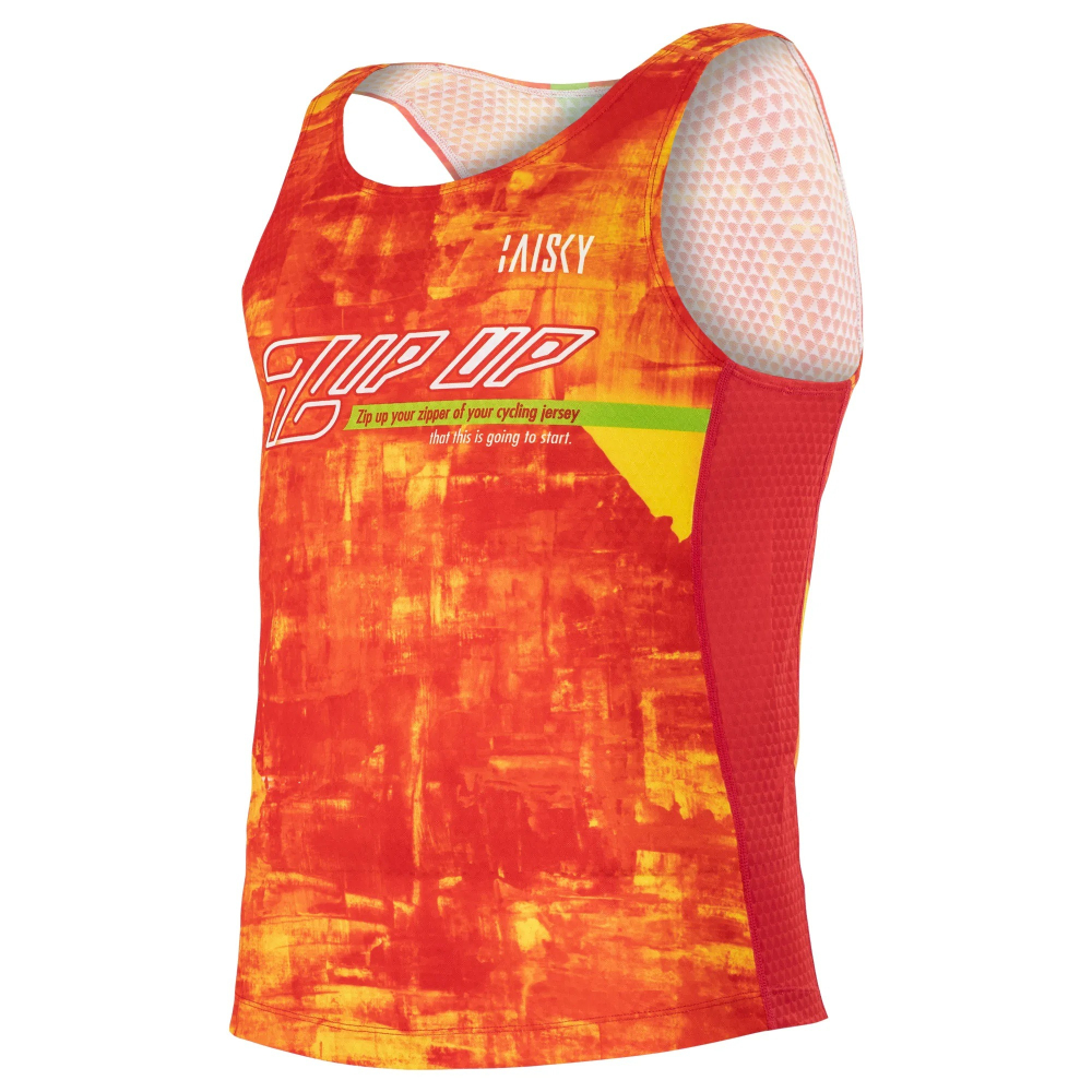 BAISKY百士奇 男款慢跑背心 赤焰 橘-細節圖2