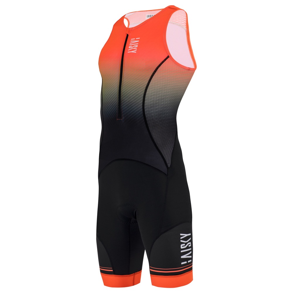 BAISKY百士奇 男款無袖連身三鐵衣 The Triathlete 螢光紅-細節圖2