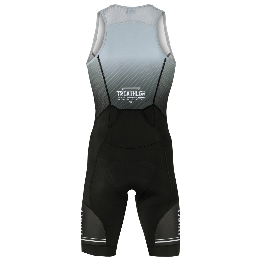 BAISKY百士奇 男款無袖連身三鐵衣 The Triathlete 灰-細節圖3