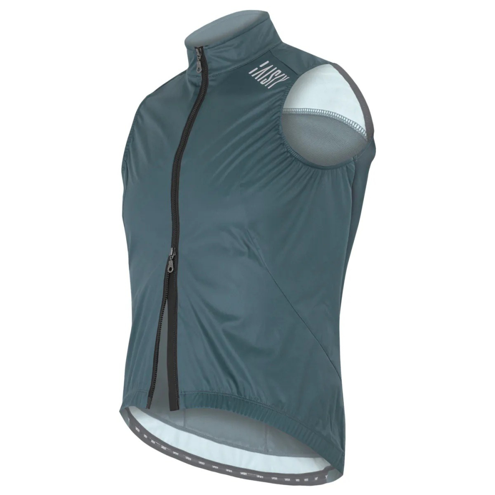 BAISKY百士奇 男款雙拉鍊防風背心 BKII 灰藍-細節圖2