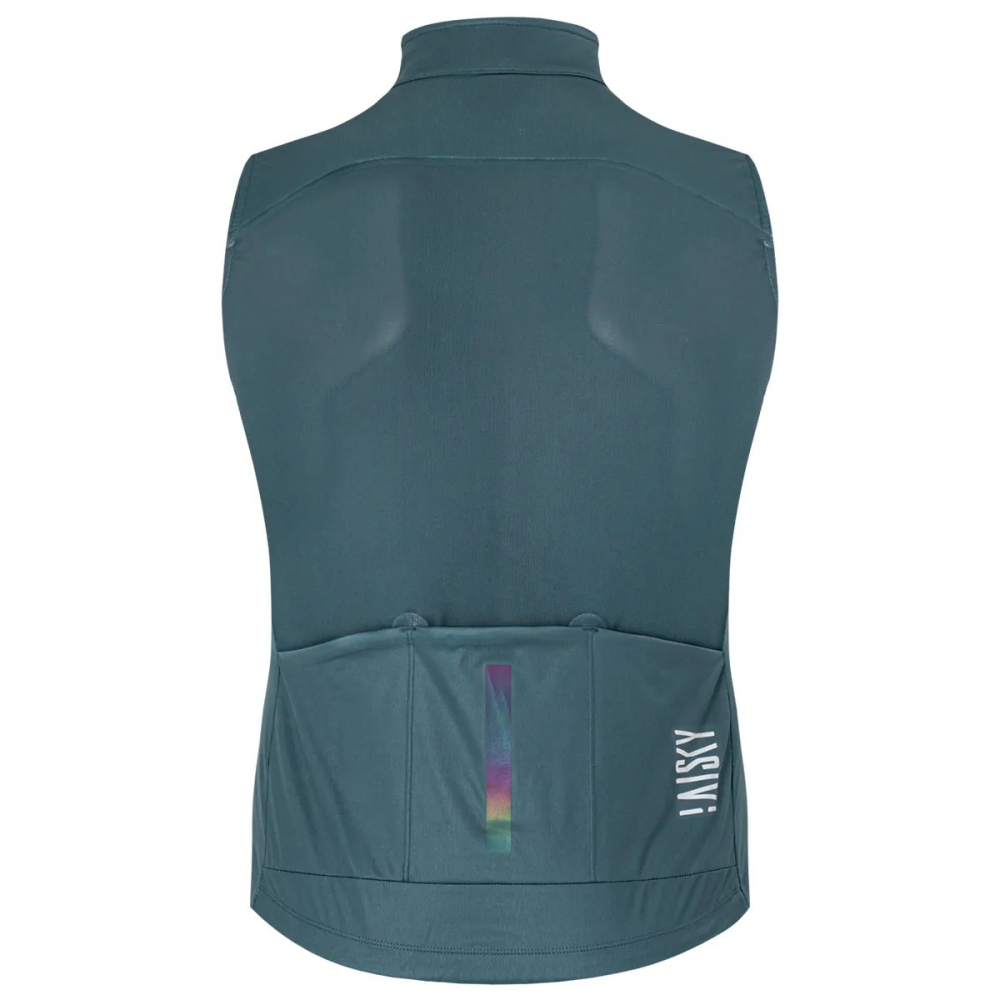 BAISKY百士奇 男款雙拉鍊防風背心 BKII 灰藍-細節圖3