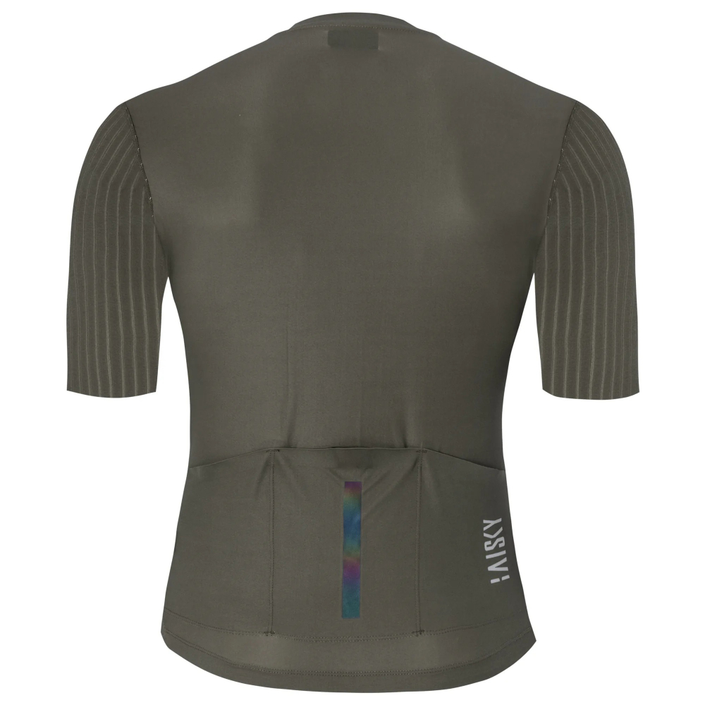 BAISKY百士奇 男款空力短車衣 潔淨V 灰棕-細節圖3