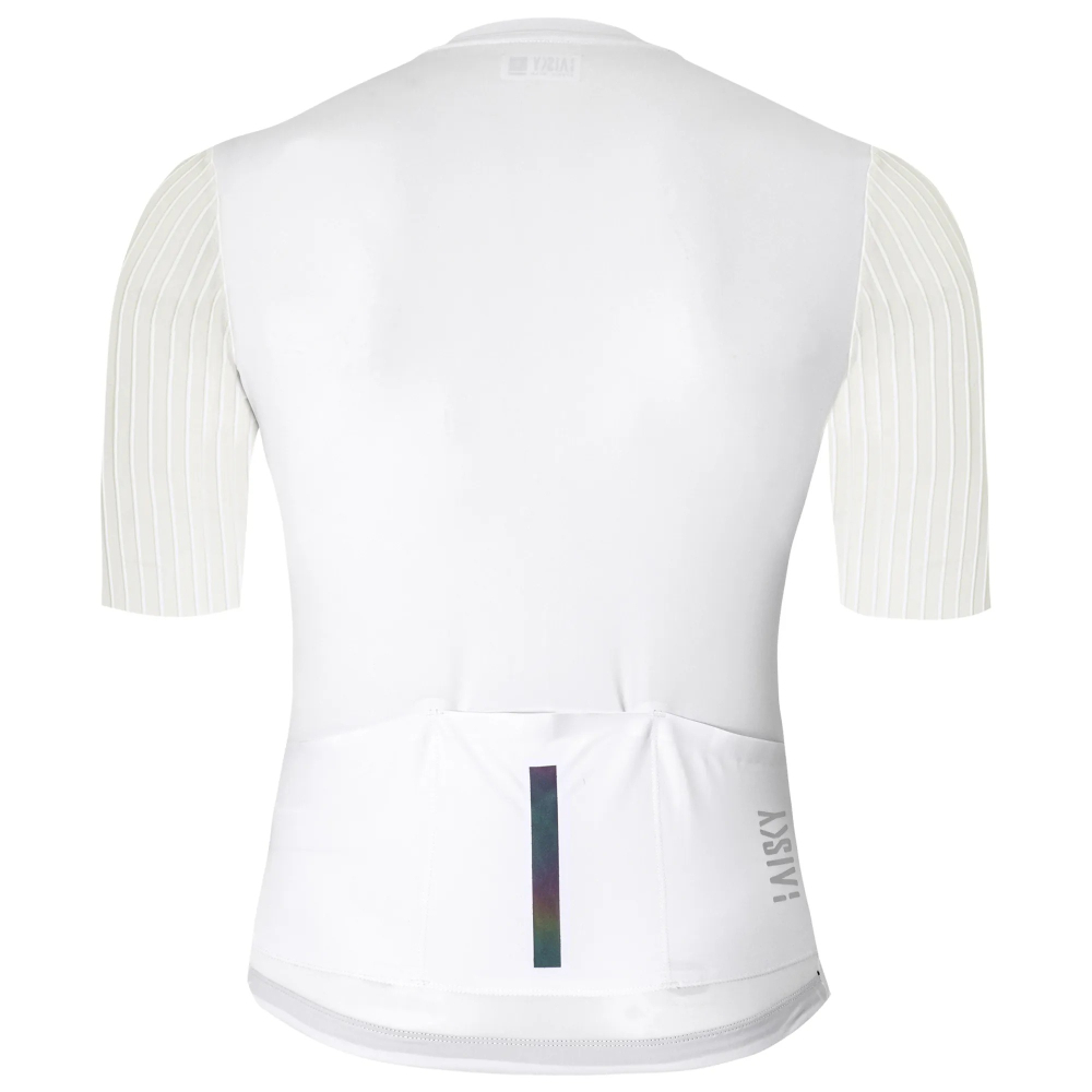 BAISKY百士奇 男款空力短車衣 潔淨V 白-細節圖3