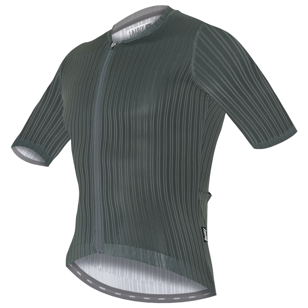 BAISKY百士奇 男款空力極輕短車衣 潔淨 羽 鐵灰-細節圖3