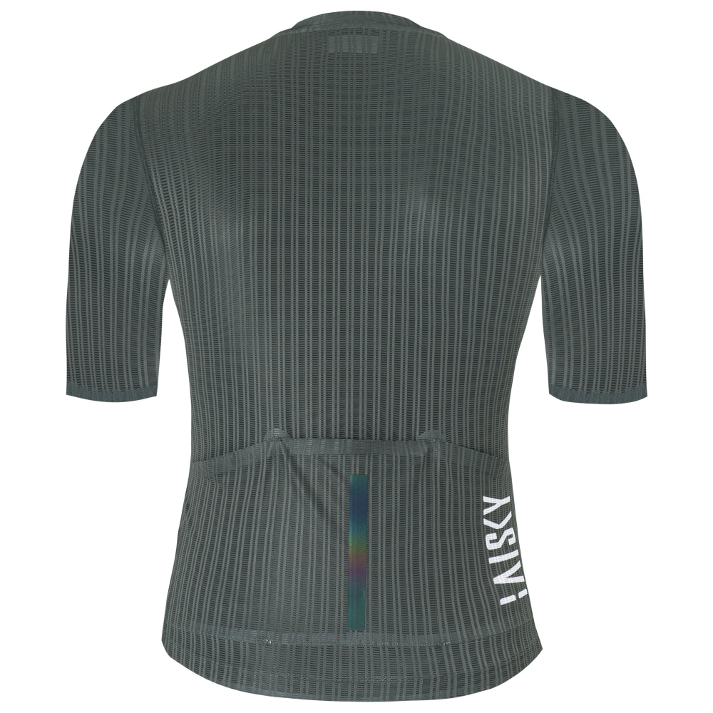 BAISKY百士奇 男款空力極輕短車衣 潔淨 羽 鐵灰-細節圖4