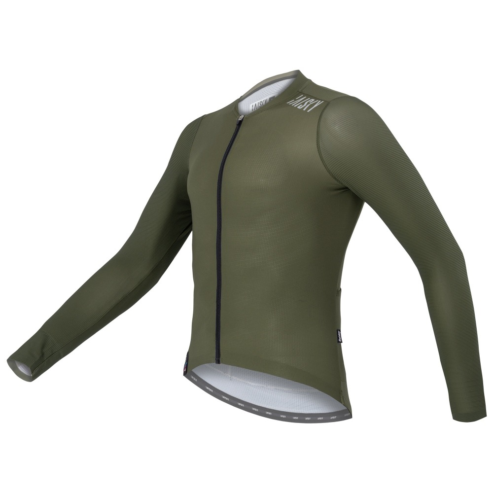 BAISKY百士奇 男款空力薄款長車衣 潔淨IV 軍綠-細節圖2