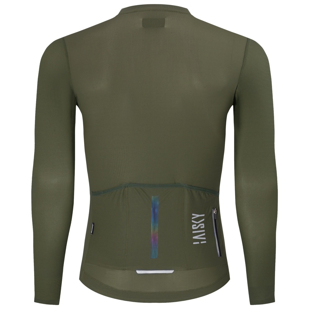 BAISKY百士奇 男款空力薄款長車衣 潔淨IV 軍綠-細節圖3