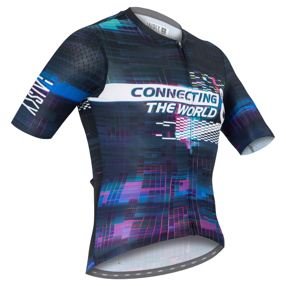 BAISKY百士奇 男款空力短車衣 鏈結 黑-細節圖2