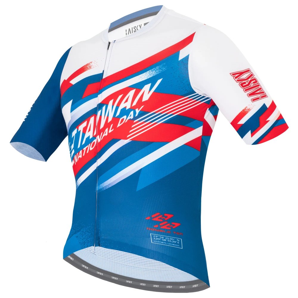 BAISKY百士奇 男款空力短車衣 雙十團結 藍 2025年國慶款-細節圖2