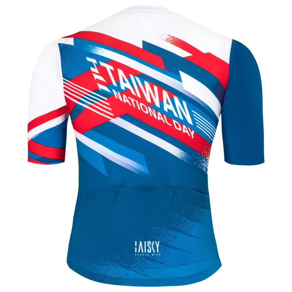 BAISKY百士奇 男款空力短車衣 雙十團結 藍 2025年國慶款-細節圖3