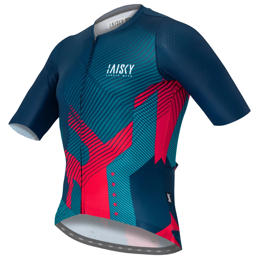 BAISKY百士奇 男款空力短車衣 幻星 藍-細節圖2