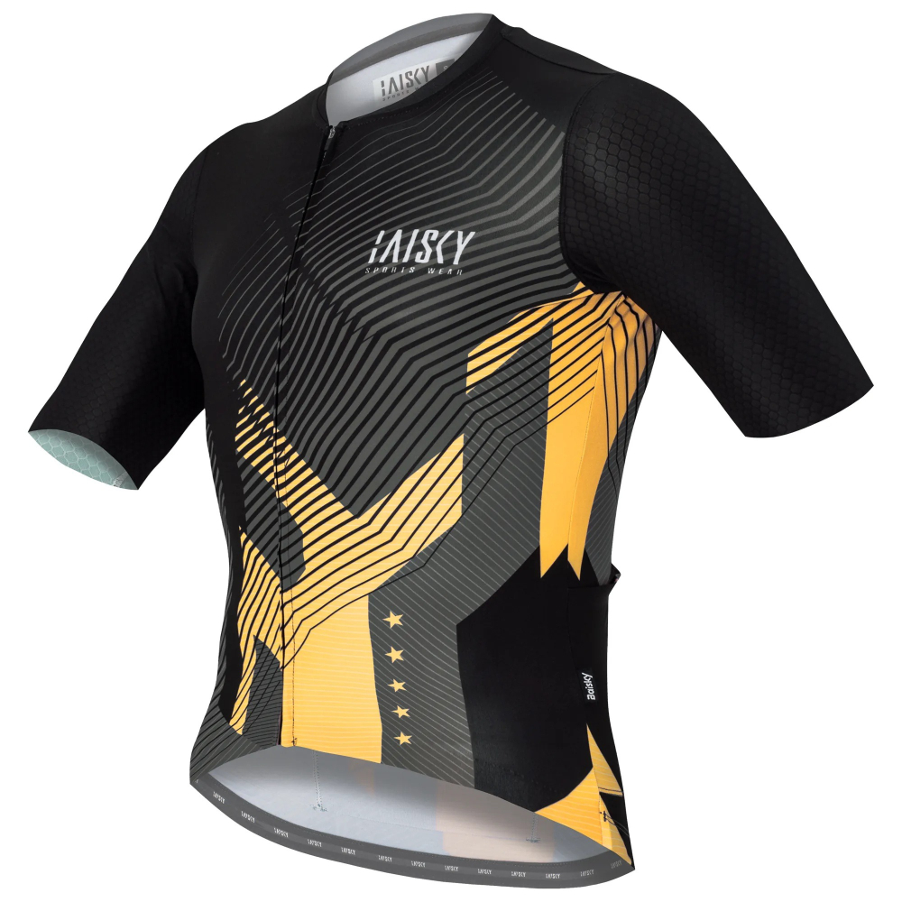 BAISKY百士奇 男款空力短車衣 幻星 黑-細節圖2