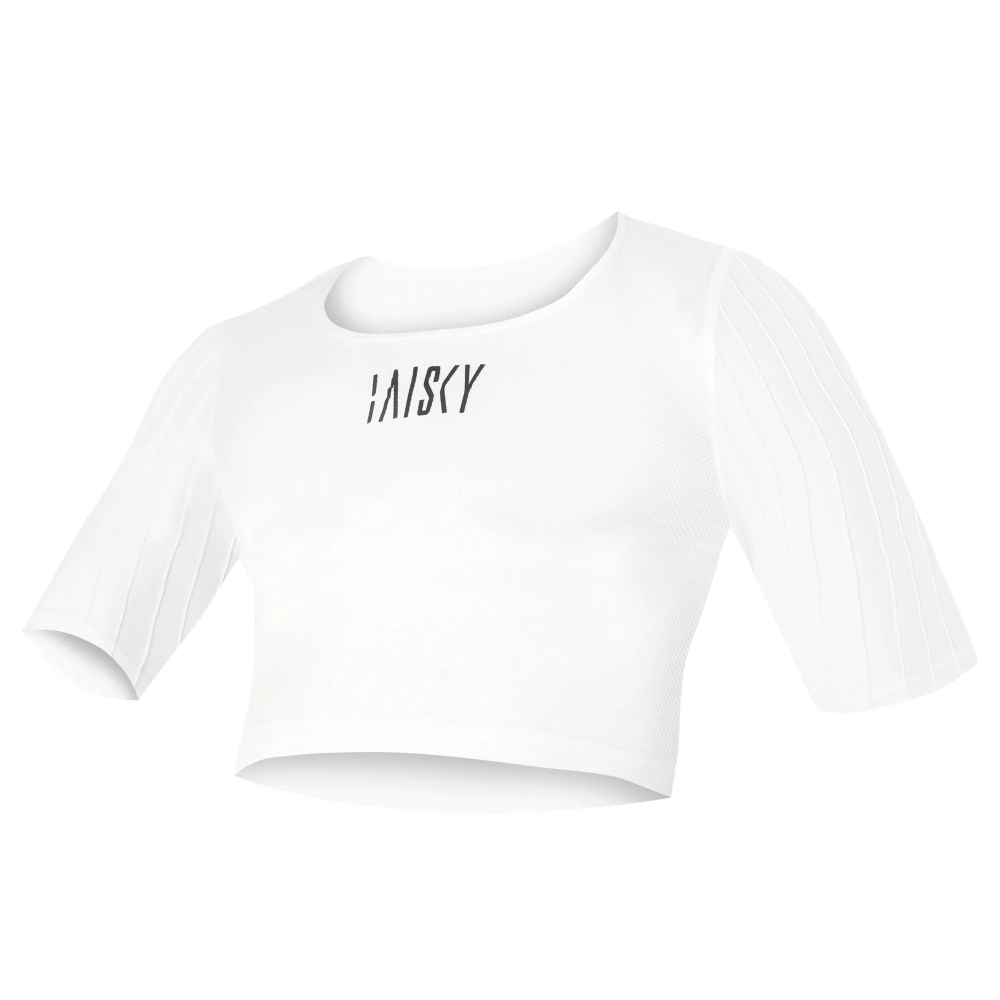 BAISKY百士奇 訓練短袖半截內搭衣 白-細節圖2