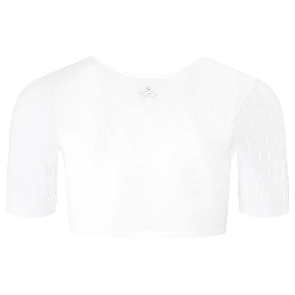 BAISKY百士奇 訓練短袖半截內搭衣 白-細節圖3