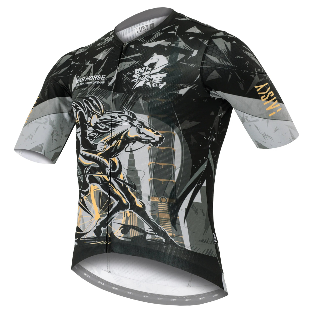 BAISKY百士奇 男款空力短車衣 戰馬 黑-細節圖2