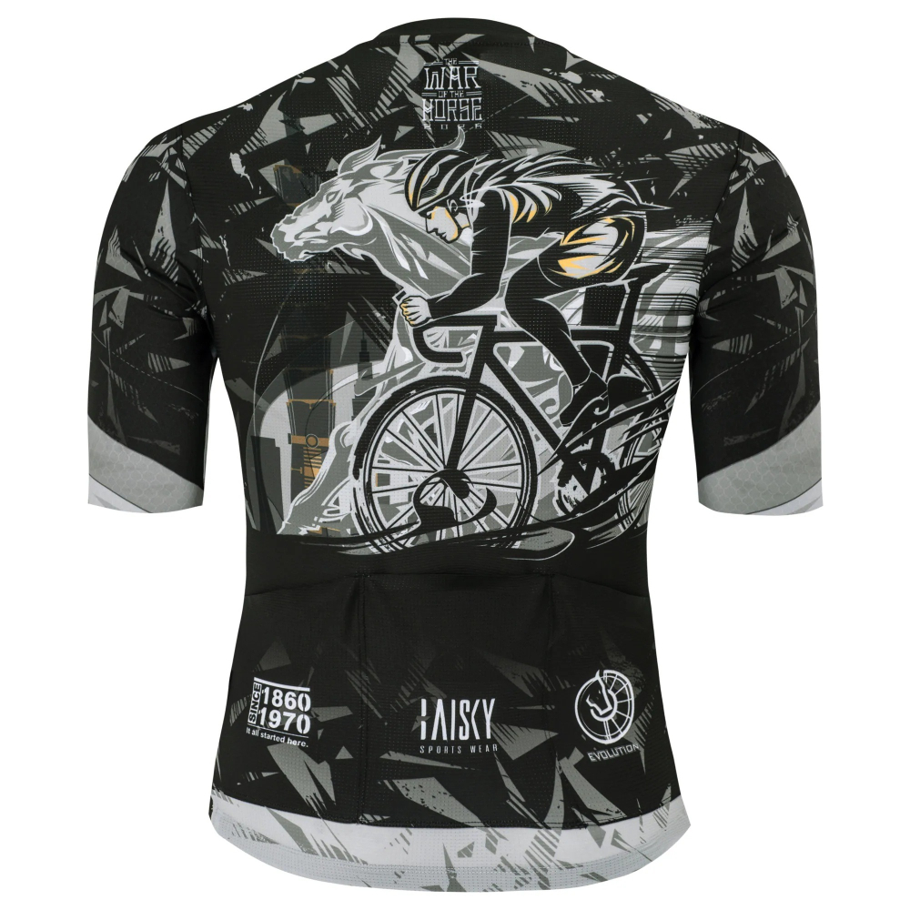 BAISKY百士奇 男款空力短車衣 戰馬 黑-細節圖3