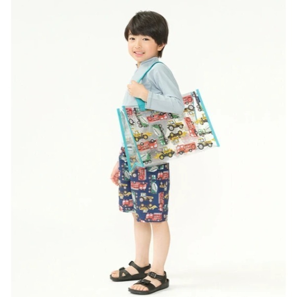 💕💕在台 現貨💕💕日本夏日玩水包恐龍 車車/防水包/游泳.沙灘.溫泉包~男童款-細節圖7