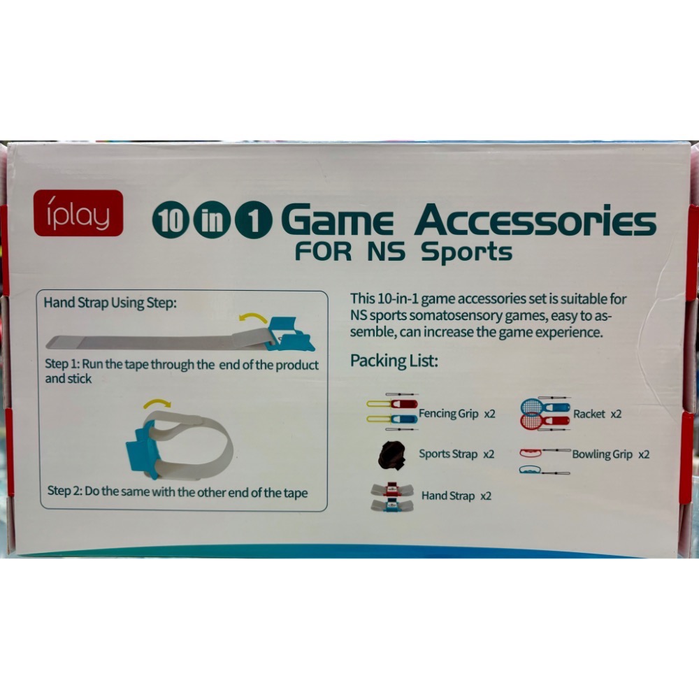 任天堂 SWITCH iplay 運動 10合1 配件組 球拍 綁腿帶 握把 腕帶 光劍 配件 sports oled-細節圖2