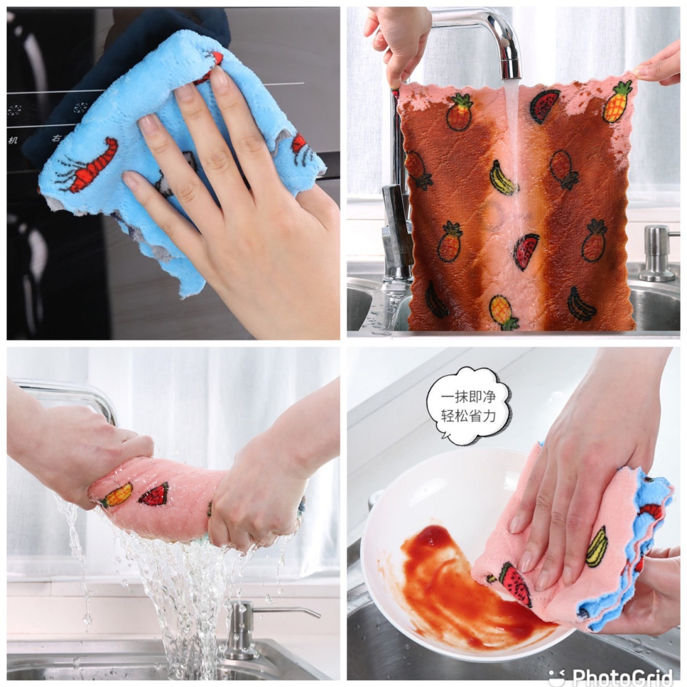 【台灣店面現貨 附發票】珊瑚絨雙面超吸水抹布  打蠟布  好清洗  不掉毛  洗車布  廚房抹布  抹布 擦車布-細節圖3