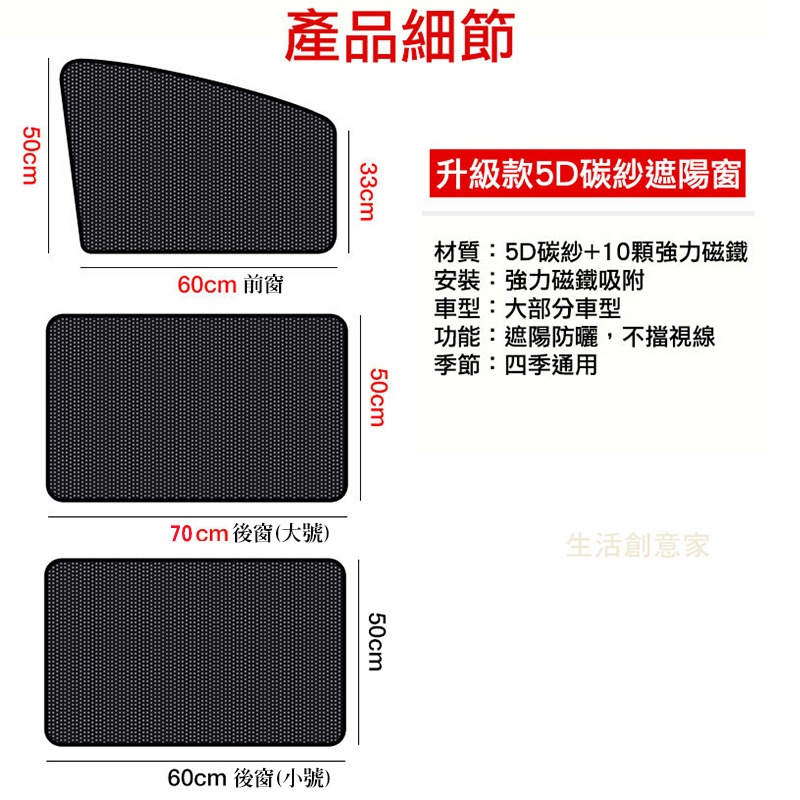 【台灣店面現貨 附發票】汽車用磁性遮陽簾 磁吸 防曬 隔熱 遮陽簾 車用窗簾 磁鐵 網紗款 車窗磁吸遮光布 擋太陽光-細節圖2