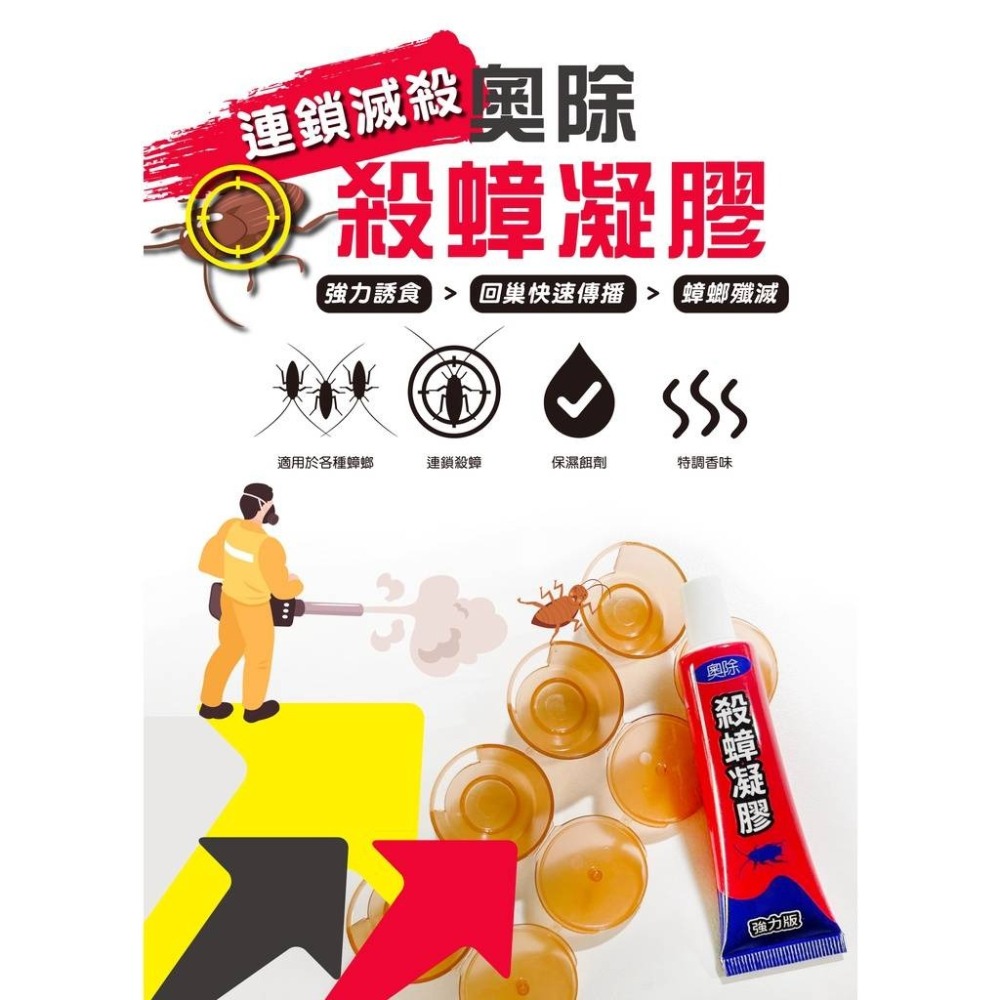 【實體店面現貨】奧除 殺蟑凝膠15g 強效蟑螂藥 蟑螂 害蟲 適合各種蟑螂 連鎖滅蟑-細節圖3