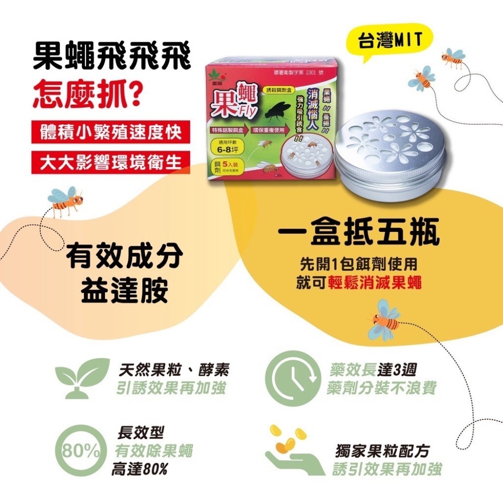 【實體店面現貨 附發票】奧除果蠅Fly 果蚤蠅 誘殺餌劑盒 抓果蠅 除果蠅 蚤蠅 消滅果蠅 果蠅 MIT-細節圖4