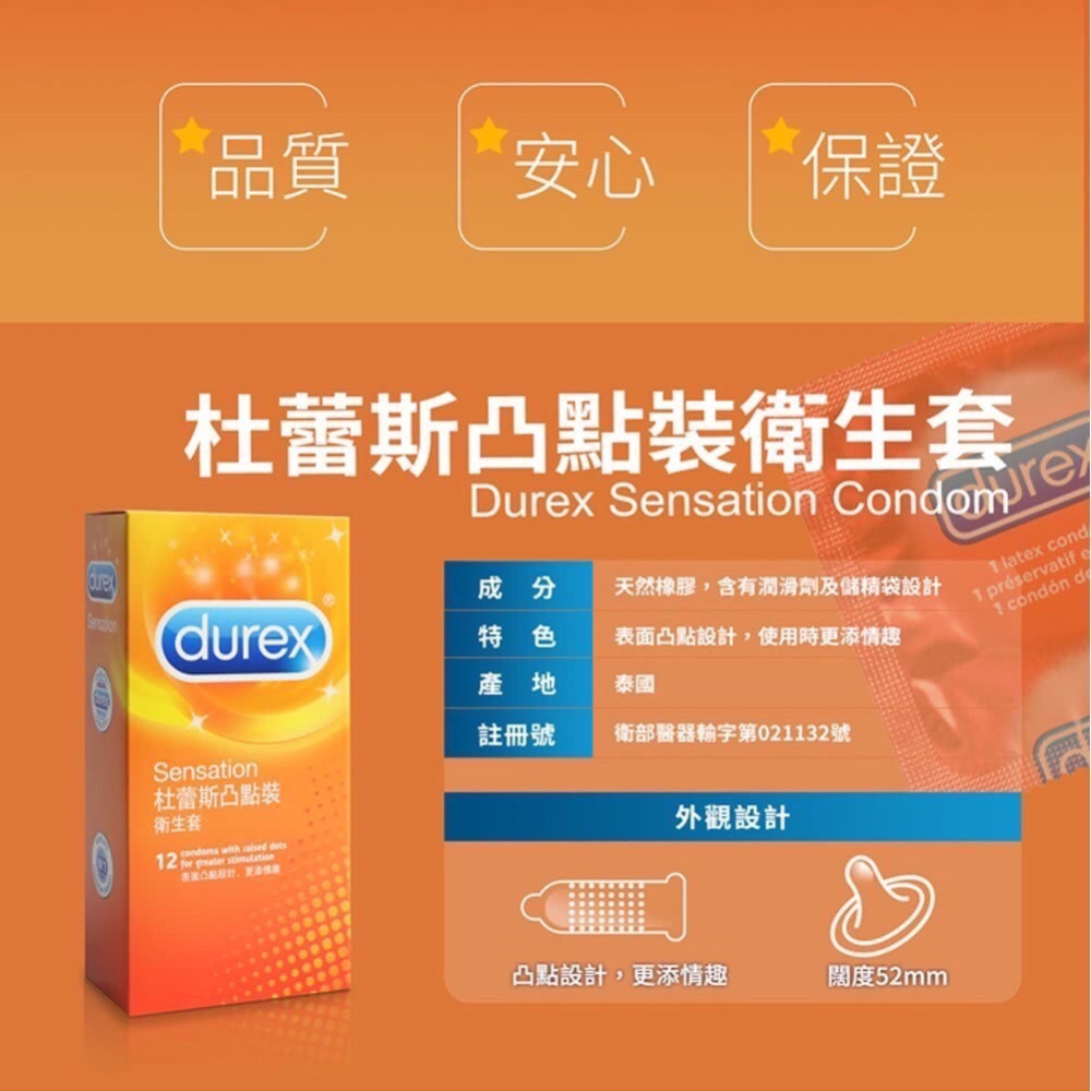【實體店面現貨 附發票】杜蕾斯 超薄 激情 活力 凸點 螺紋 薄型 保險套 衛生套 避孕套 durex-細節圖4