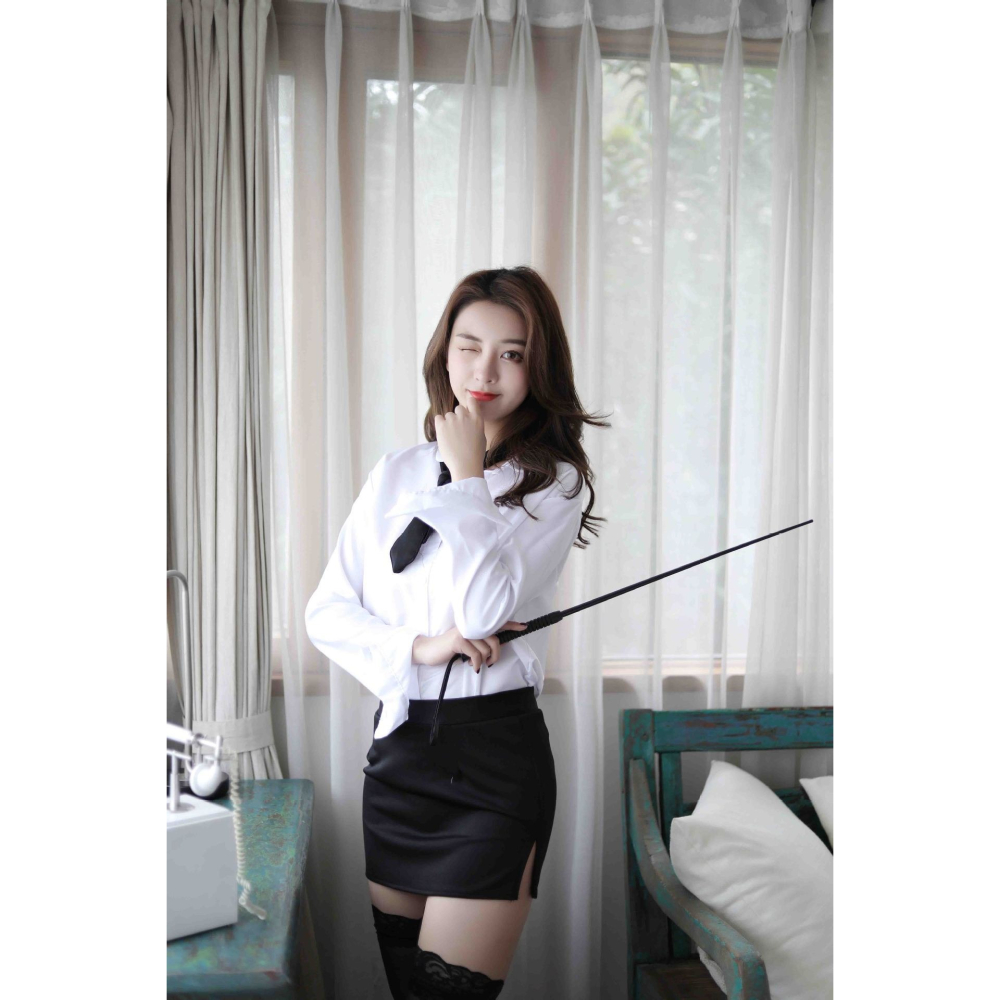 【實體店面現貨 附發票】性感OL秘書套裝+ 絲襪 秘書 誘惑 性感 水手服 OL 襯衫 角色扮演 5227+W4-細節圖6