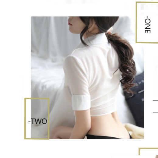 【實體店面現貨 附發票】性感麻辣女秘書 雪紡透視開衫包臀 居家誘惑 Cosplay 性感 角色扮演 貨號5020-細節圖4