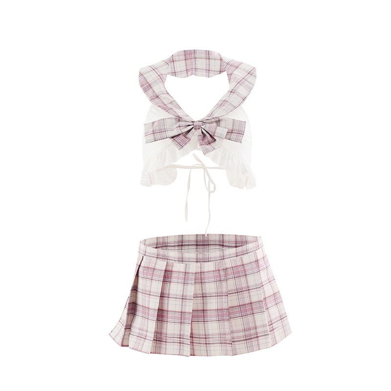 【實體店面現貨】清純可愛學生裝 制服 水手服 性感 甜美 制服誘惑 格子裙 蘿莉 角色扮演 1419-細節圖2