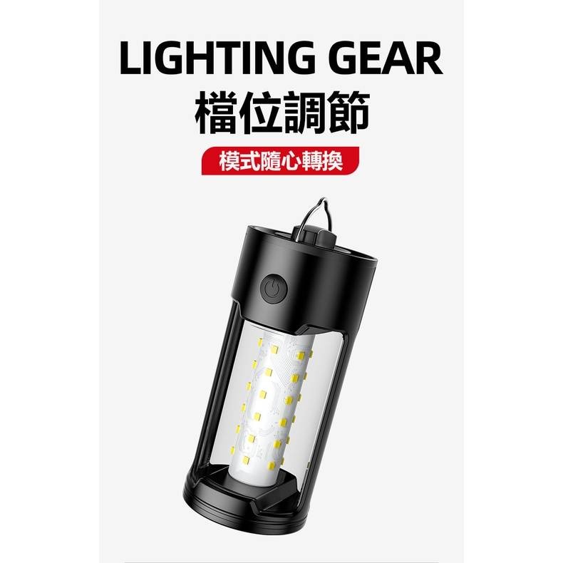 【實體店面現貨 附發票】掛式露營燈 usb充電露營燈 露營燈 拉燈 手電筒 伸縮拉燈 露營 登山燈 超亮應急帳篷燈-細節圖4