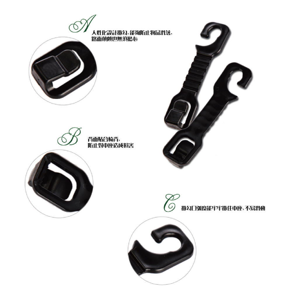 【實體店面現貨】汽車置物掛勾 汽車 椅背置物鉤 椅背掛勾 後座掛勾 掛鉤 車用掛勾 小掛勾-細節圖2