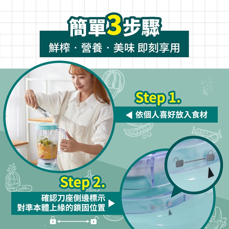 【實體店面現貨 附發票】歌林冰沙果汁機KJE-LNP132 果汁機 大容量果汁機-細節圖8