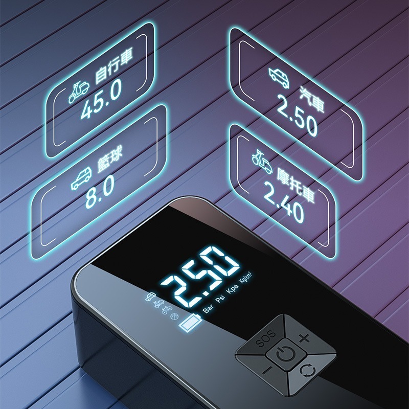 【實體店面現貨】車載無線打氣機 充氣機 打氣機 電動打氣機 電動充氣機 車用打氣機 無線 車載充氣泵-細節圖2