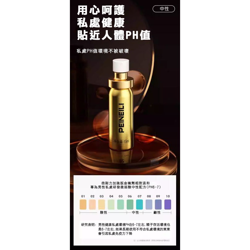 【實體店面現貨】PEINEILI 倍耐力 銀噴 金噴加強版 男用 耐久 耐久不麻木 久戰 噴劑 噴霧 15ml-細節圖6