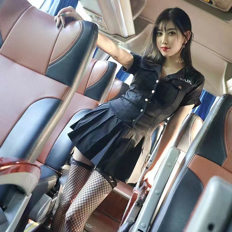 【實體店面現貨 附發票】帥氣女警套裝 制服誘惑 性感 女警 夜店 誘惑 職業 OL 角色扮演 短裙 1443-細節圖4