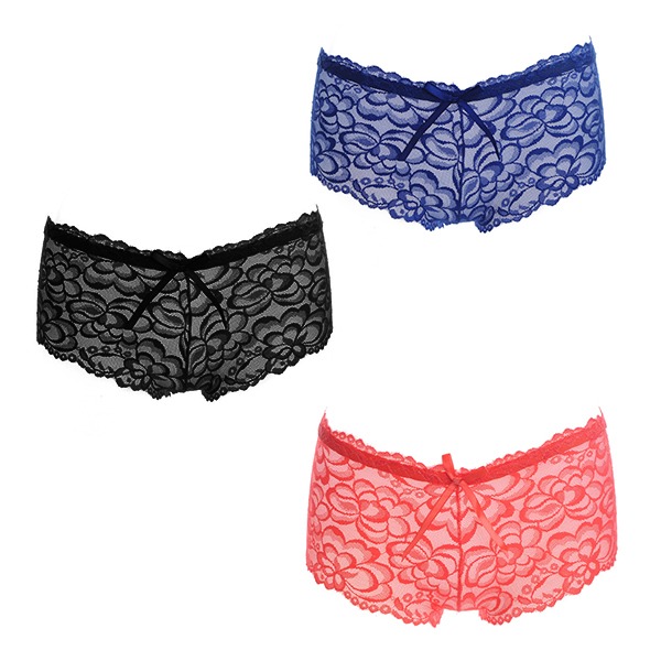【實體店面現貨 附發票】奢華蕾絲平角內褲 鏤空 提花 性感 內褲 誘惑 低腰 平口褲 貨號1508-細節圖2