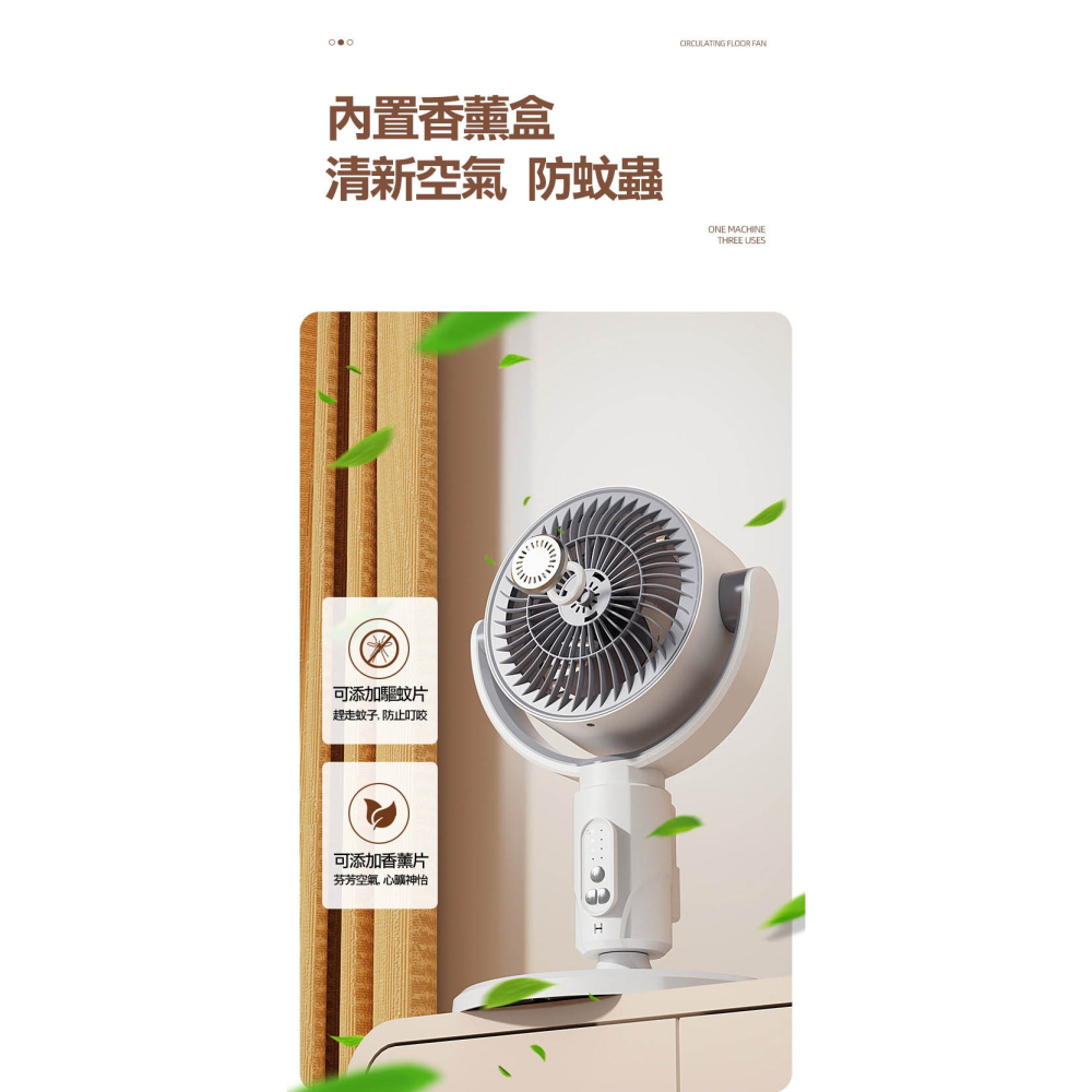 【實體店面現貨 附發票】靜音循環扇 落地風扇 定時風扇 多用途風扇 立扇 風扇 USB風扇 桌扇 露營風扇 三用-細節圖8