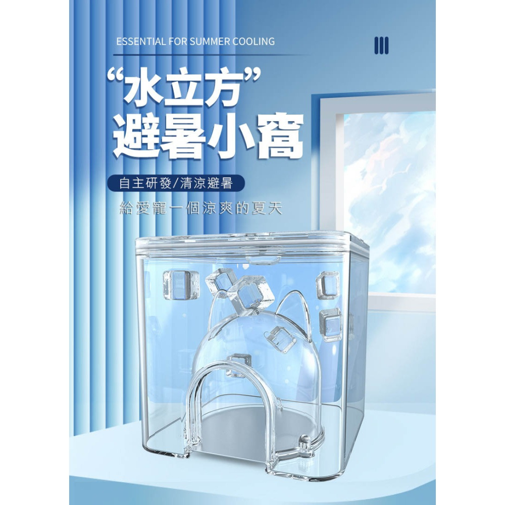 【實體店面現貨】倉鼠冰塊屋 倉鼠躲避窩 納涼屋 避暑躲避屋 小鼠凉感空調房 倉鼠冰屋 水立方冰屋 倉鼠冰屋-細節圖2