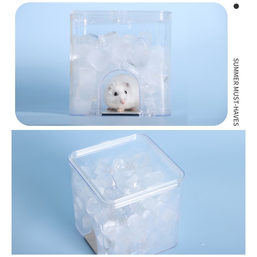 【實體店面現貨】倉鼠冰塊屋 倉鼠躲避窩 納涼屋 避暑躲避屋 小鼠凉感空調房 倉鼠冰屋 水立方冰屋 倉鼠冰屋-細節圖3