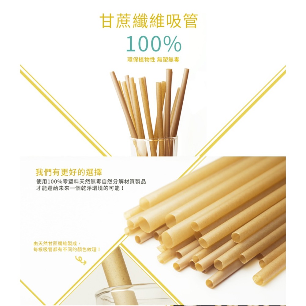 【實體店面現貨 附發票】蔗吸寶 甘蔗纖維 吸管 細款 粗款 珍奶 冰沙 6mm/8mm/12mm 環保吸管 可重複利用-細節圖2