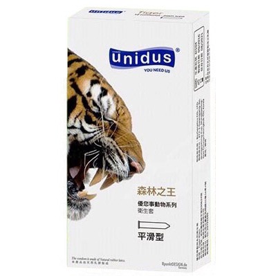 【實體店面現貨 附發票】買就送 快速出貨 unidus優您事 動物系列保險套-森林之王-平滑型 12入 衛生套-細節圖2