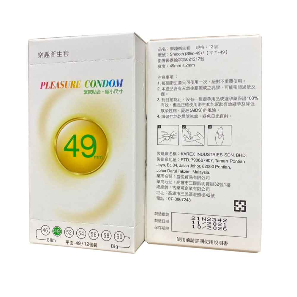 【實體店面現貨】樂趣 46/49/56/58/60 螺紋顆粒 虎牙三倍粗 水果口味 保險套 安全套 衛生套情趣 顆粒-細節圖4