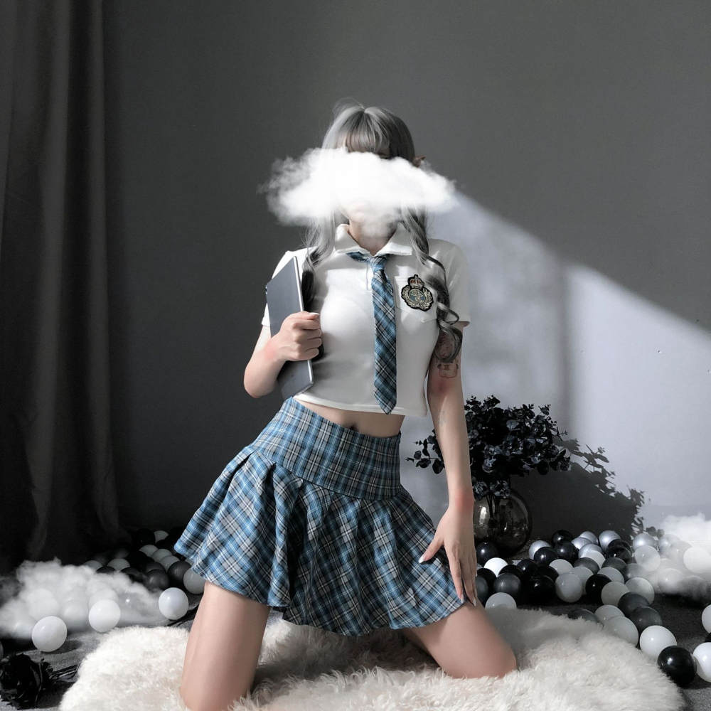 【實體店面現貨】清純可愛學生裝 學生制服 水手服 性感 甜美 制服誘惑 格子裙 制服 角色扮演 B272-細節圖5