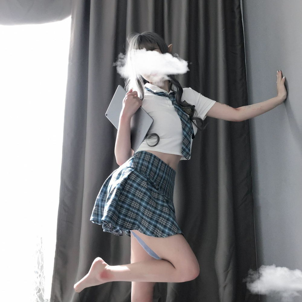 【實體店面現貨】清純可愛學生裝 學生制服 水手服 性感 甜美 制服誘惑 格子裙 制服 角色扮演 B272-細節圖7
