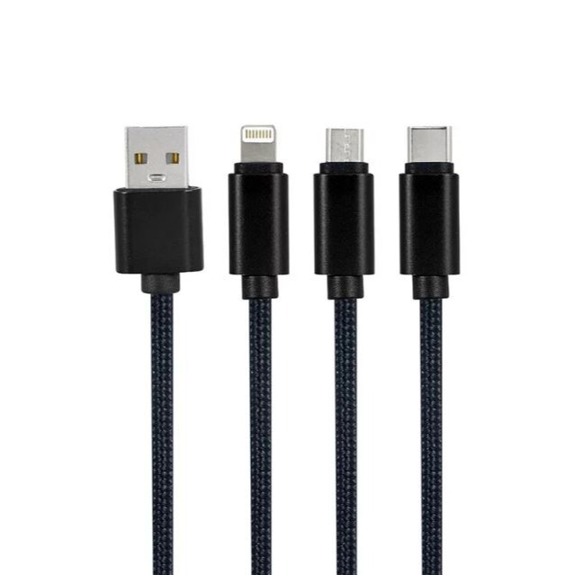 【原廠正品現貨】KINYO 三合一急速快充線 充電線 1.2M 長 3A快充 USB-D02-細節圖2